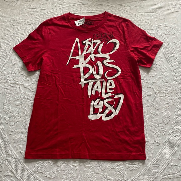 T-shirt en coton rouge pour homme Aeropostale, manches